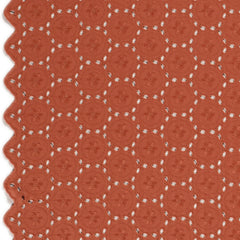 Voile bestickt Abstrakt Rotes Holz