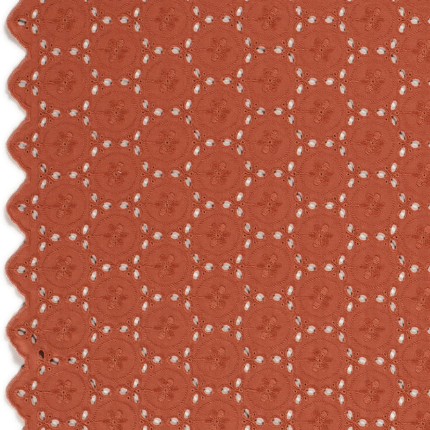 Voile fabric Abstract Redwood