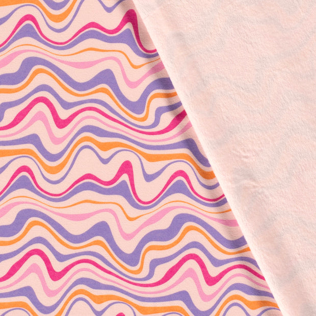 Alphen Fleece fabric Abstract Light Pink