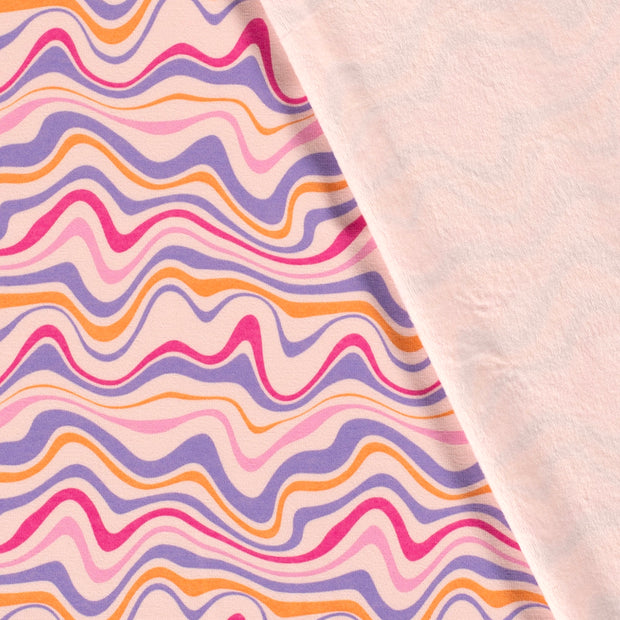 Alphen Fleece fabrik Abstrakt Helles Pink