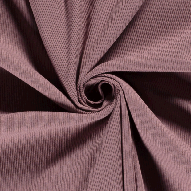 Rib Jersey tissu Unicolore Mauve