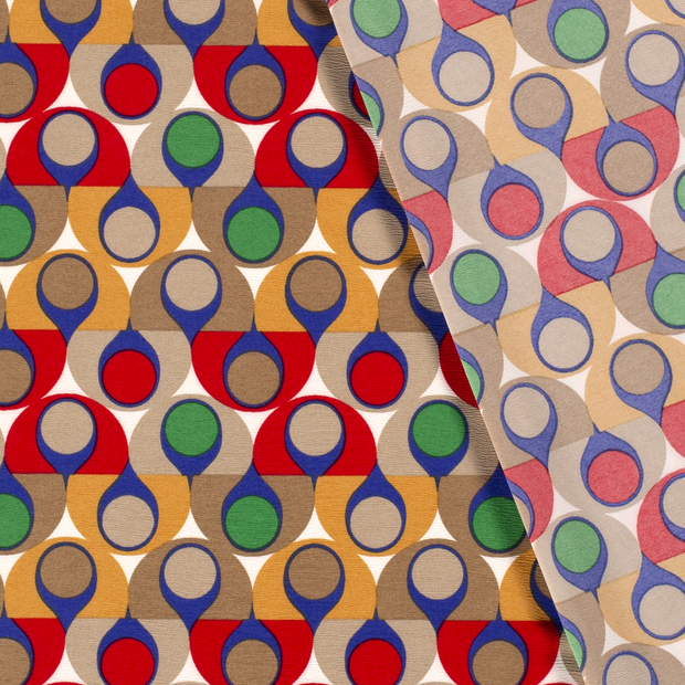 Quattro Stretch fabric Abstract printed 