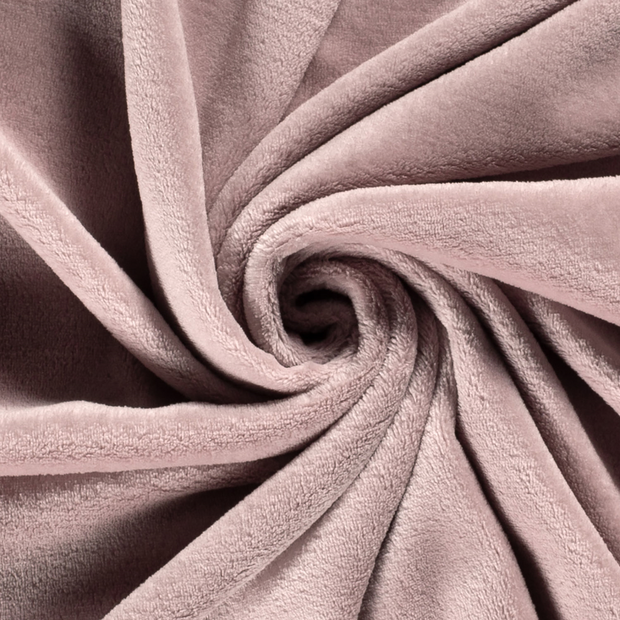Polaire Doudou tissu Unicolore Vieux rose