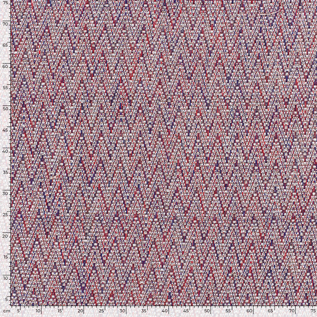 Jacquard stof Zigzag Kobalt