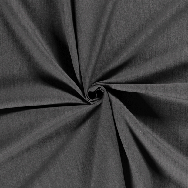 Denim Stretch fabric Dark Grey slub 