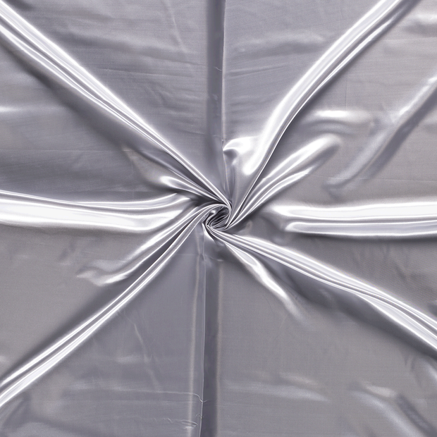 Satin tissu Unicolore Argent