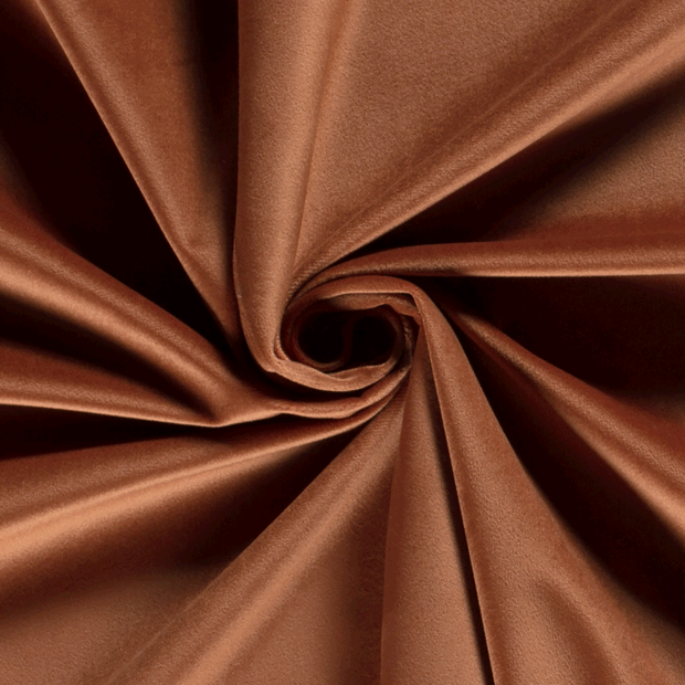 Velvet fabric Unicolour Brique