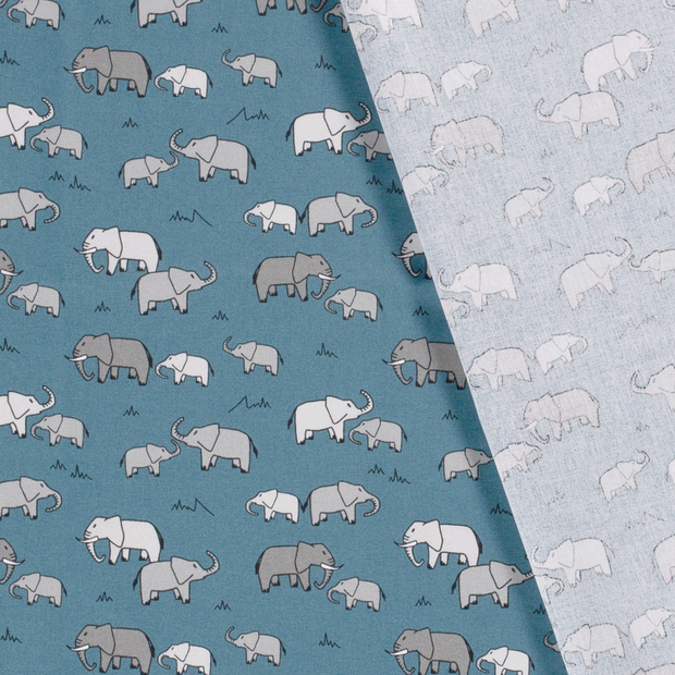 Cotton Poplin fabric Animals printed 