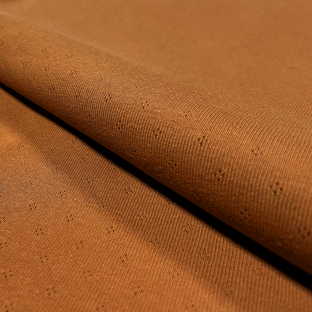 Pinpoint fabric Unicolour Caramel