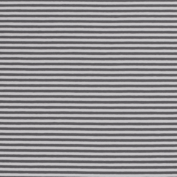 Cotton Jersey Yarn Dyed fabric Stripes Light Grey