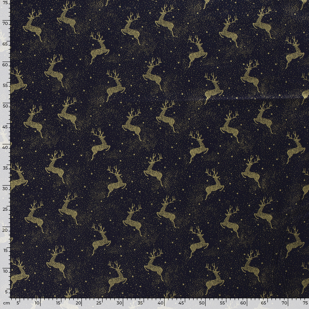 Baumwolle Popeline fabrik Weihnachten Marine