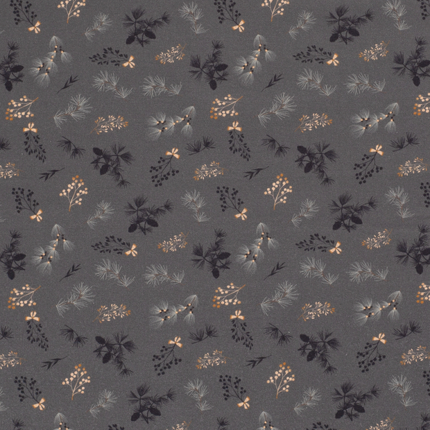 Cotton Poplin fabric Christmas Green