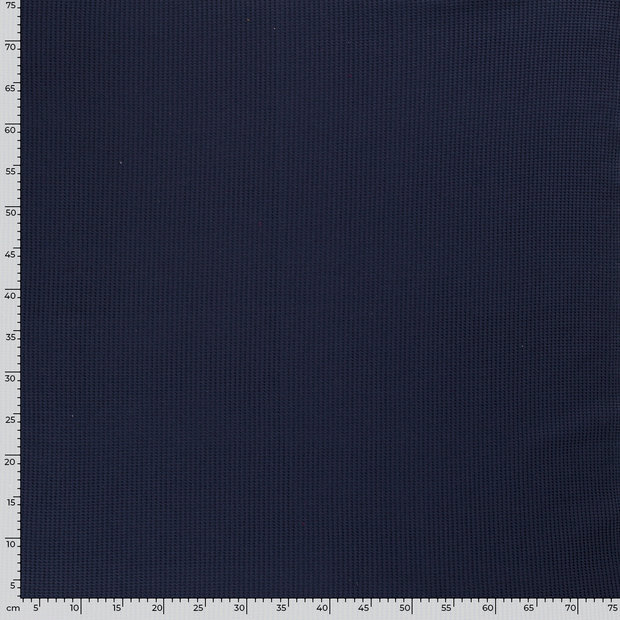 Knitted Waffle fabric Unicolour Navy