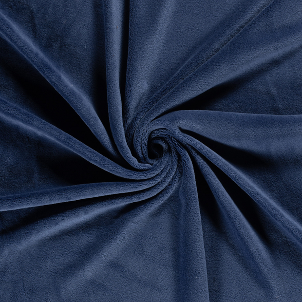 Coral Fleece fabric Indigo 