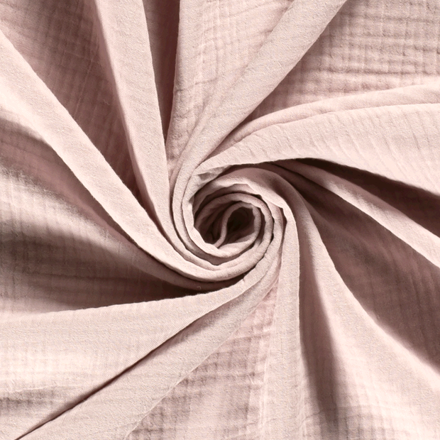Muselina de triple capa tela Unicolor Rosa claro