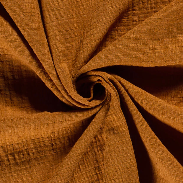 Muslin fabric Unicolour Caramel