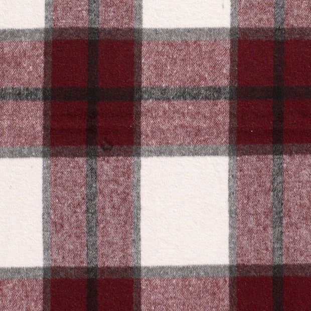 Jacquard tissu Carreaux Bordeaux