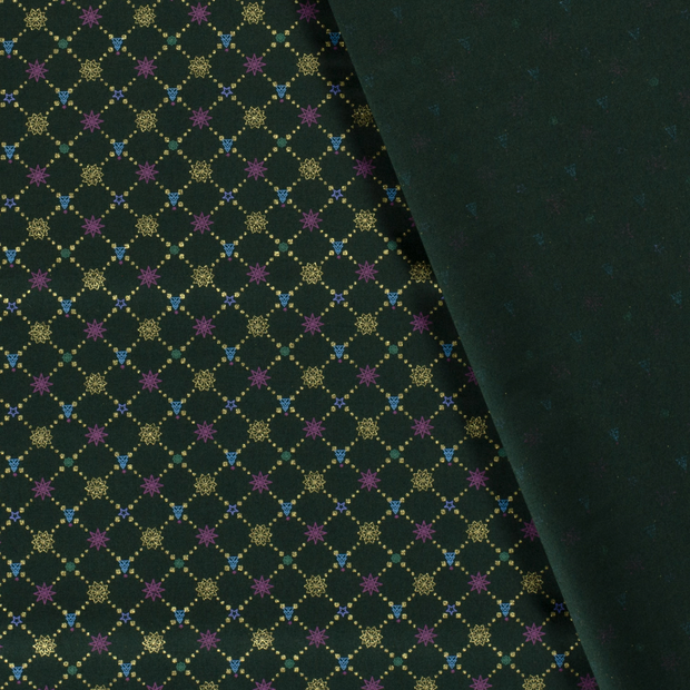 Cotton Poplin fabric Christmas printed and foil 