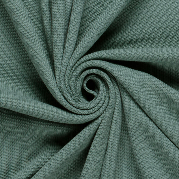 Heavy Knit stof Kabelstof Donker mint