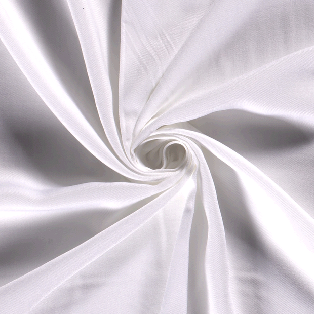 Viscose Twill fabric Unicolour White