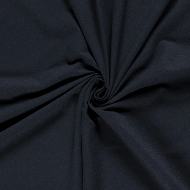 French Terry fabric Unicolour Navy