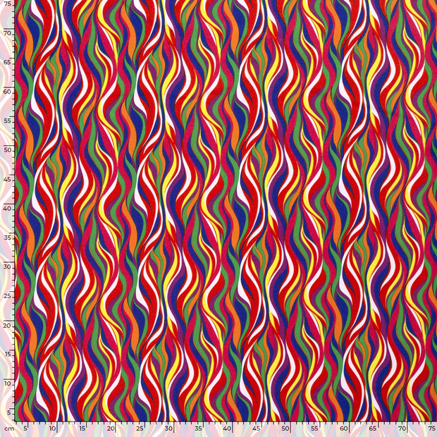 Power Stretch fabric Stripes Fuchsia