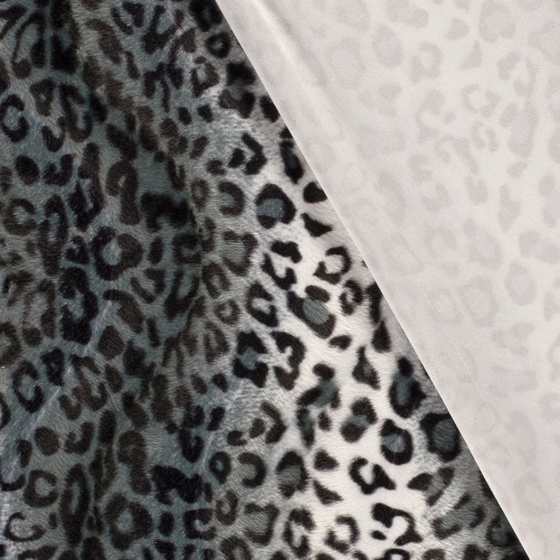 Velours fabric Panther printed 