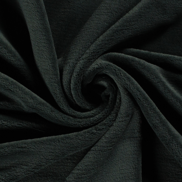 Coral Fleece fabric Unicolour Dark Green