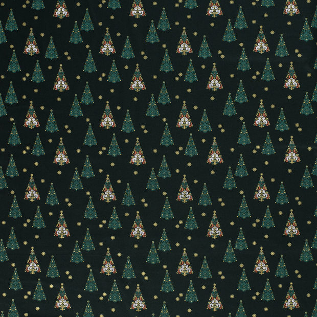 Cotton Poplin fabric Dark Green 