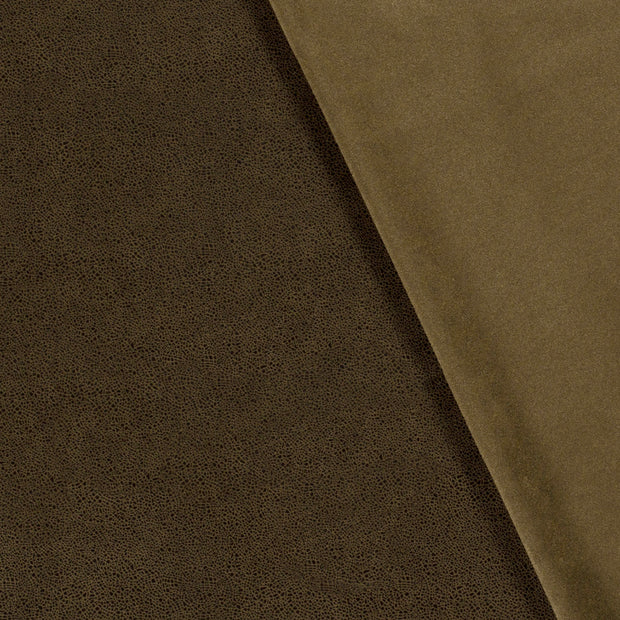 Suede leather fabric Unicolour foiled 