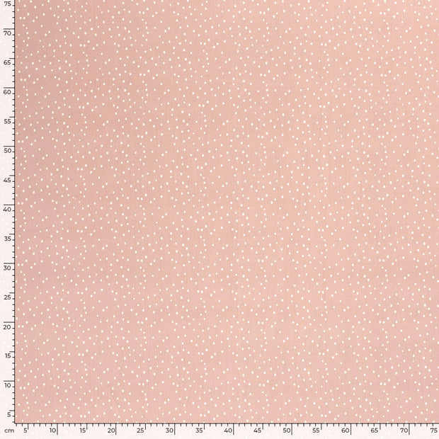 Bamboo Poplin fabric Dots Pink
