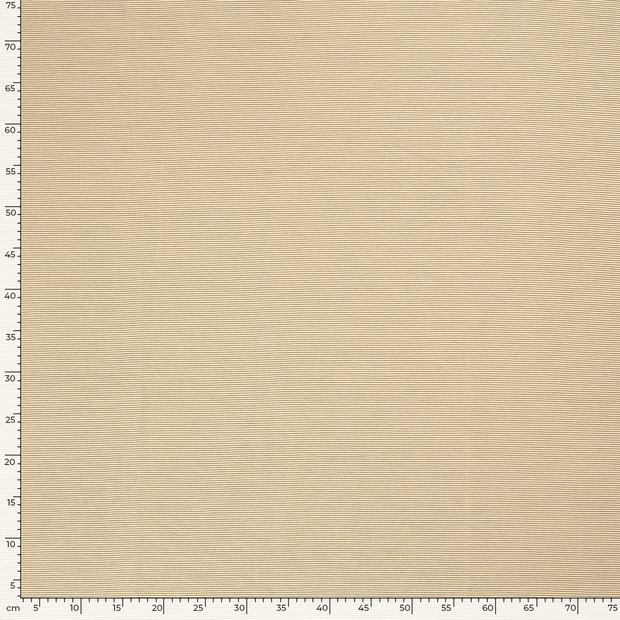 Ottoman jersey fabric Unicolour Beige