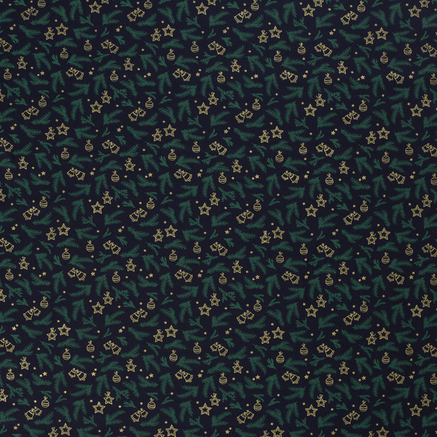 Cotton Poplin fabric Navy 