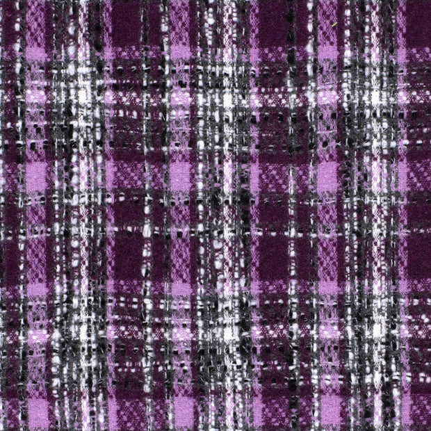 Jacquard fabric Checks Purple