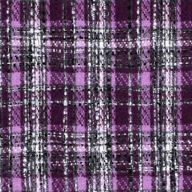 Jacquard fabric Checks Purple