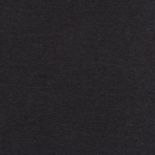 Rib Jersey tissu Noir mat 