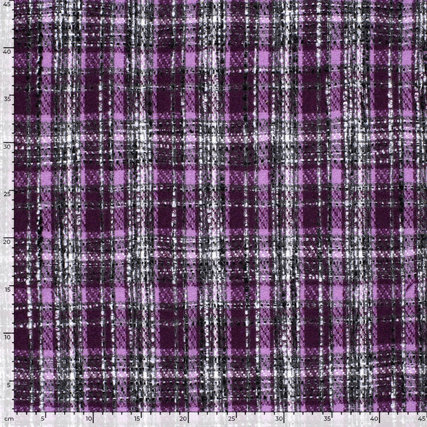 Jacquard tela Cuadros Morado