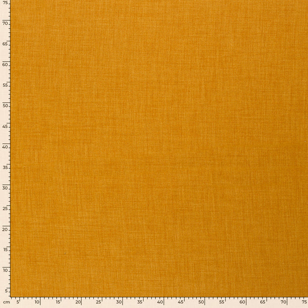 Aspect Lin tissu Unicolore Ocre