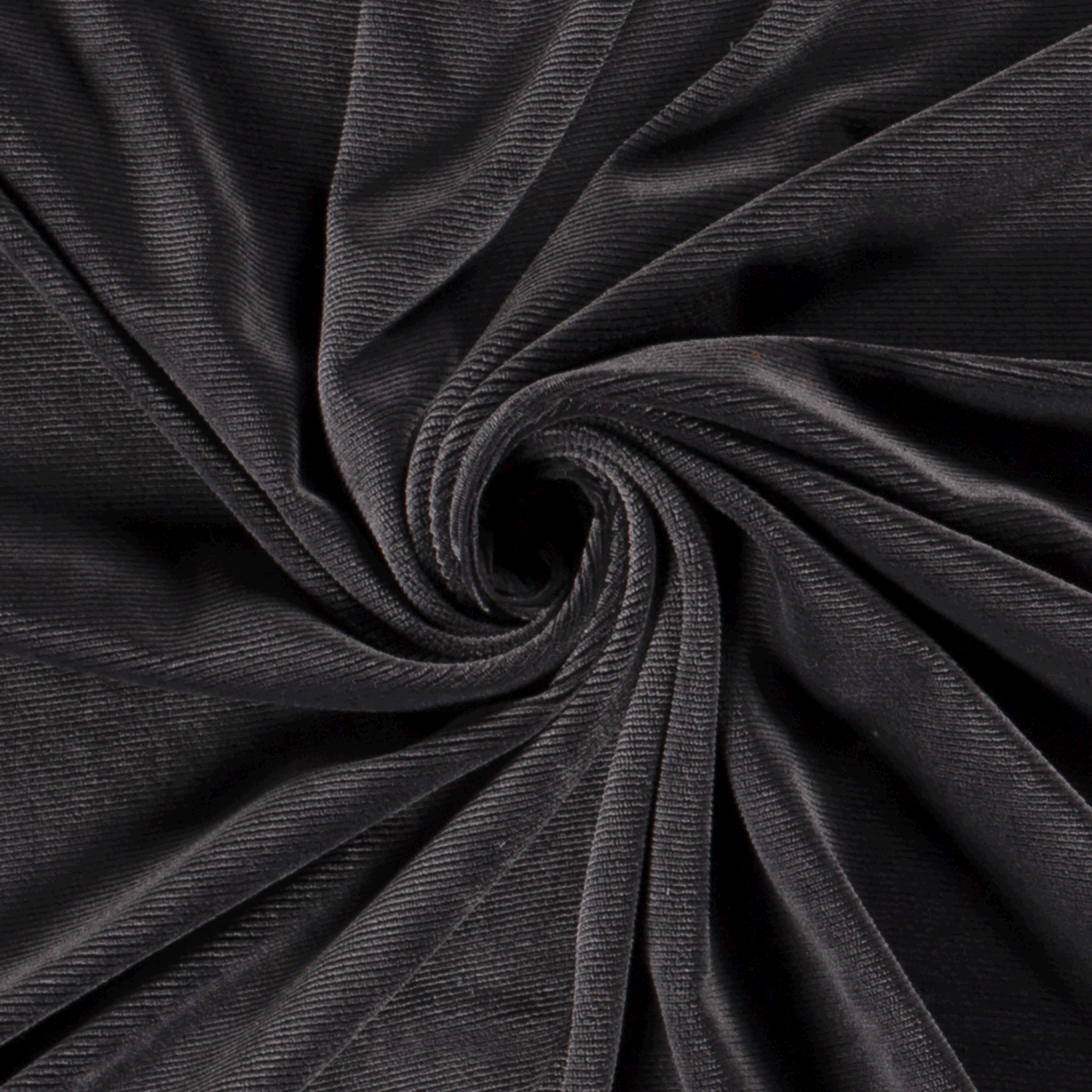 Velvet fabric Rib Dark Grey | Wholesale fabrics | Nooteboom Textiles