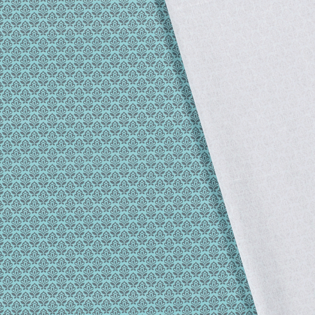 Cotton Poplin fabric Millefleurs printed 