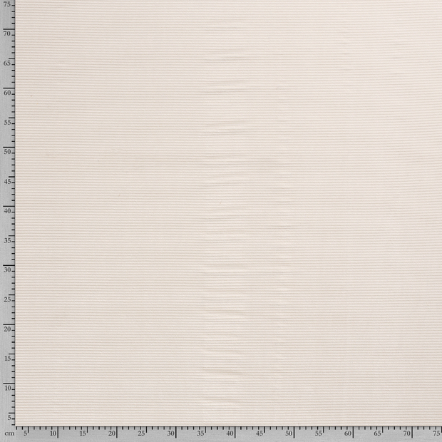 Velvet fabric Rib Off White
