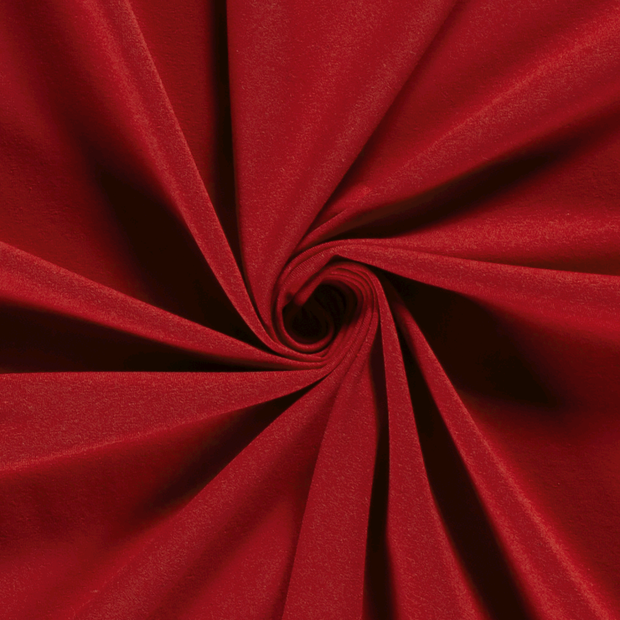 Cotton Jersey fabric Unicolour Red