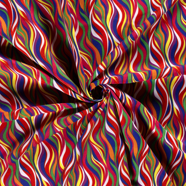 Power Stretch fabric Fuchsia printed 