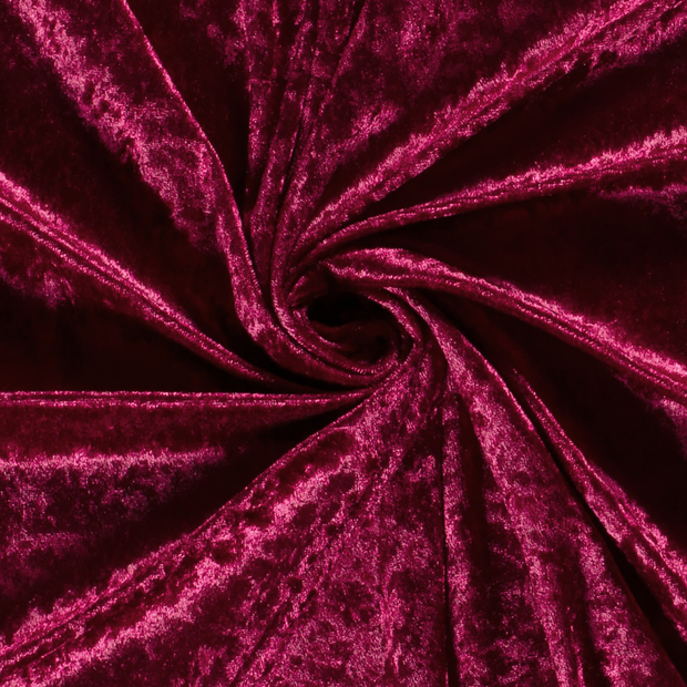 Velours fabric Unicolour Wine red