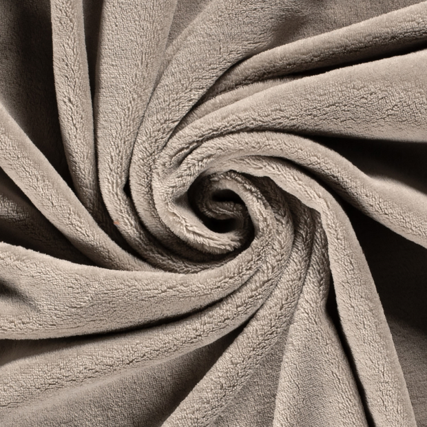 Coral Fleece fabric Unicolour Beige
