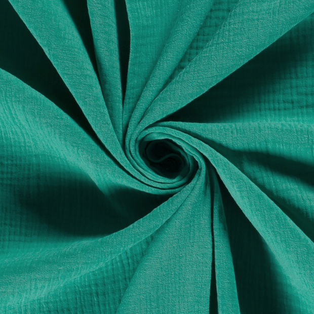 Muslin fabric Unicolour Turquoise