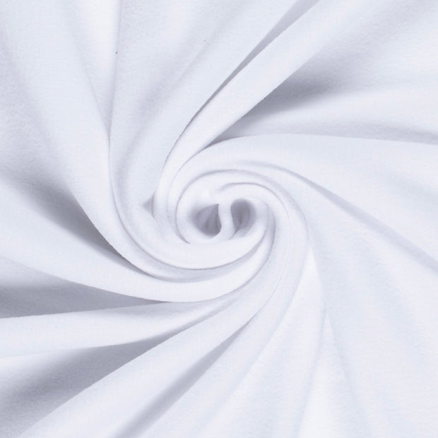 Microfleece fabric Unicolour White