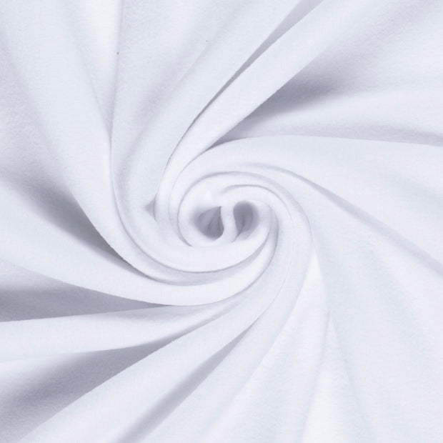 Microfleece tissu Unicolore Blanc