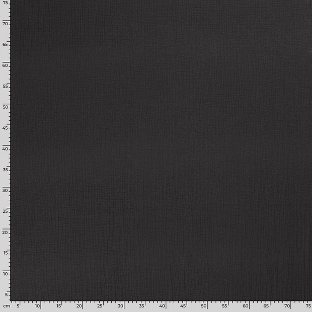 Muslin fabric Unicolour Dark Grey