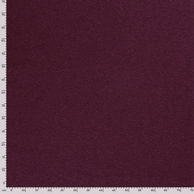 Wool Boucle fabric Unicolour Wine red